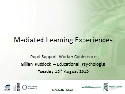 Mediated Learning Experiences
