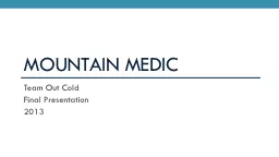 Mountain Medic
