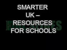 SMARTER UK – RESOURCES FOR SCHOOLS