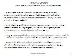 The MAS Course