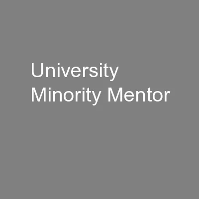 University Minority Mentor