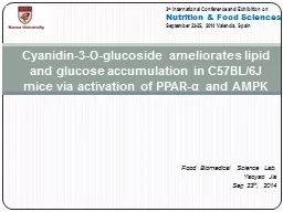 Cyanidin-3-O-glucoside ameliorates lipid and glucose accumu
