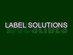 LABEL SOLUTIONS