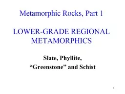 1 Metamorphic Rocks, Part 1