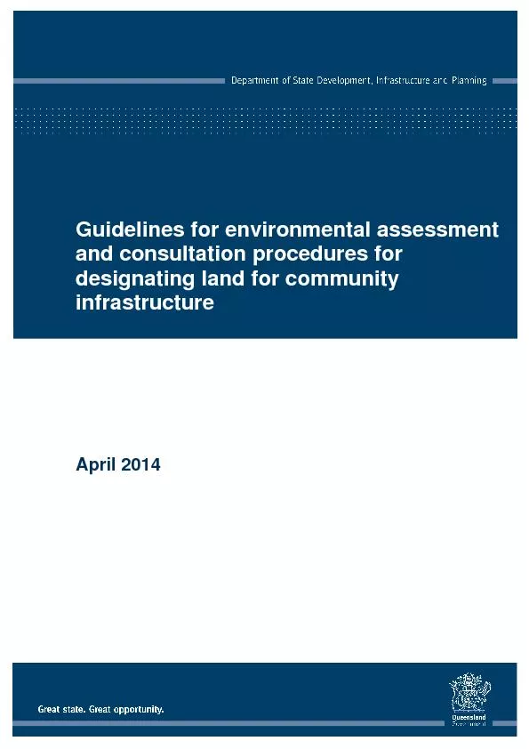 Guidelines for environmental assessment and consultation procedures fo
