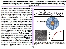 Synthesis and Characterization of Cleavable Core-Crosslin