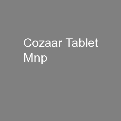 Cozaar Tablet Mnp