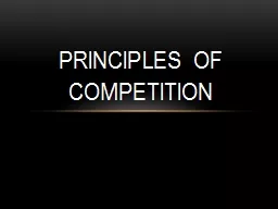 Principles of competition