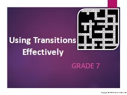 Using Transitions Effectively