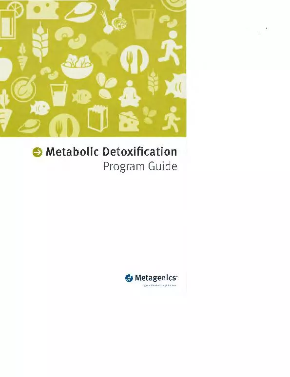 Metabolic Detoxification