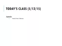 Today’s Class (5/12/15)