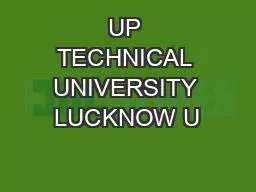 UP TECHNICAL UNIVERSITY LUCKNOW U