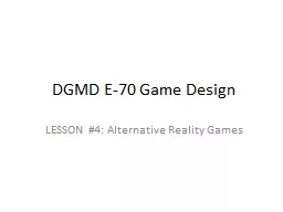 DGMD E-70 Game Design