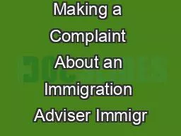 Making a Complaint About an Immigration Adviser Immigr