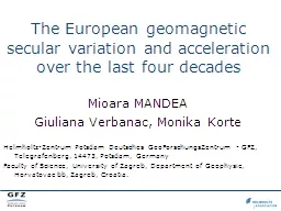 The European geomagnetic secular variation and acceleration