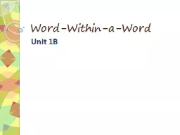 Word-Within-a-Word