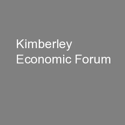 Kimberley Economic Forum