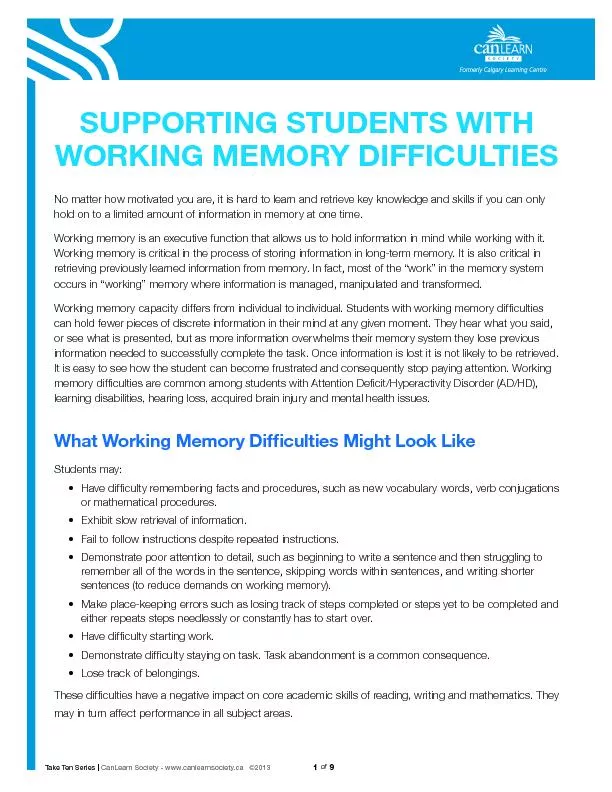 SUPPORTING STUDENTS WITH