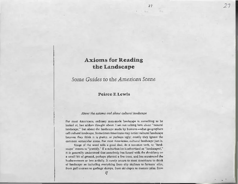 Axioms for Reading the Landscape 27