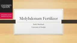 Molybdenum Fertilizer