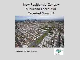 New Residential Zones –