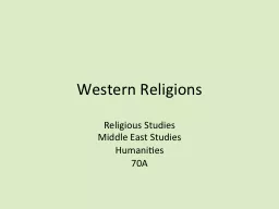 Western Religions