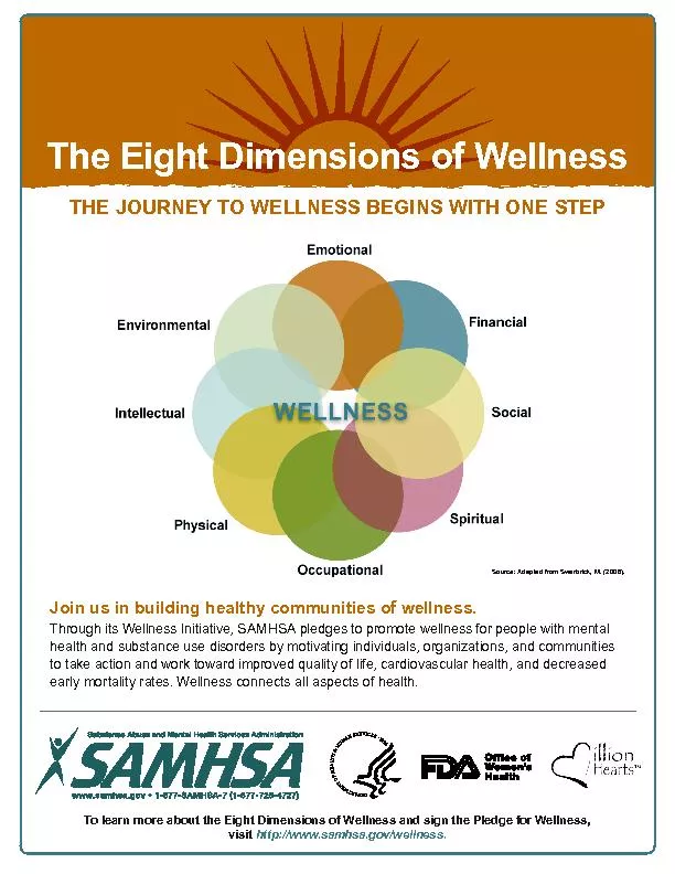THE JOURNEY TO WELLNESS BEGINS WITH ONE STEPThe Eight Dimensions of We