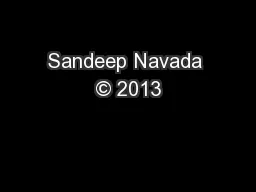 Sandeep Navada © 2013