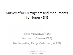 Survey of KEKB magnets and monuments
