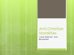Anti-Christian Moralities