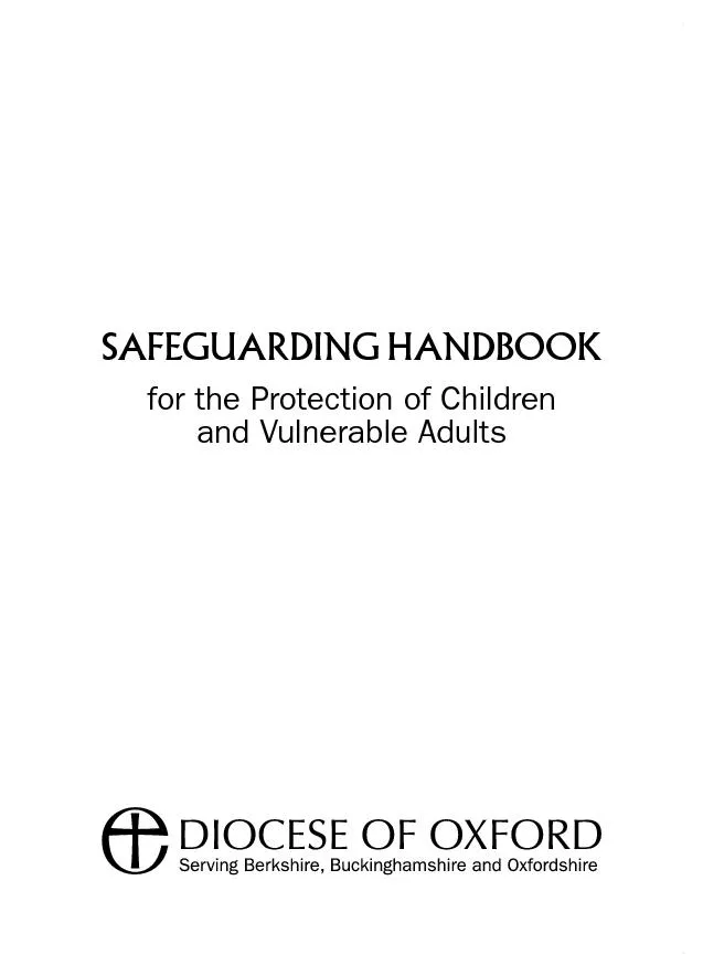Diocese of Oxford Safeguarding Handbook for the protection of children