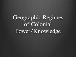 Geographic Regimes