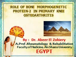 Role of bone morphogenetic protein-2 in primary Knee   oste