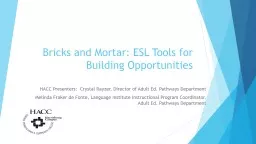 Bricks and Mortar: ESL