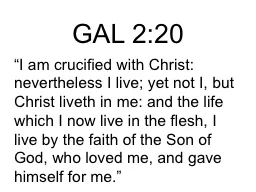 GAL 2:20