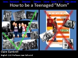 How to be a Teenaged “Mom”