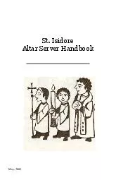 May        ALTAR SERVER MINISTRY You are part of an i