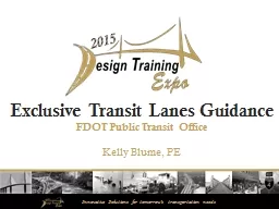 Exclusive Transit Lanes Guidance