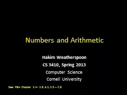 Numbers and Arithmetic