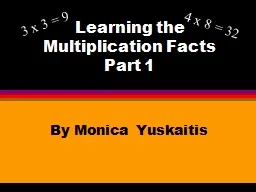 Learning the Multiplication Facts