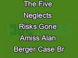 The Five Neglects Risks Gone Amiss Alan Berger Case Br