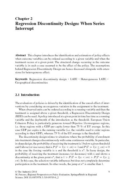 Chapter2RegressionDiscontinuityDesign:WhenSeriesThischapterintroducest