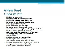 A New Poet