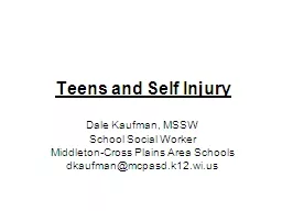 Teens and Self Injury