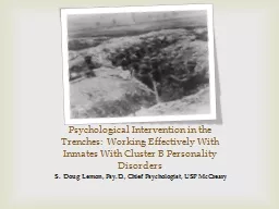 Psychological Intervention in the Trenches:  Working Effect