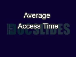 Average Access Time