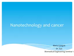 Nanotechnology and cancer