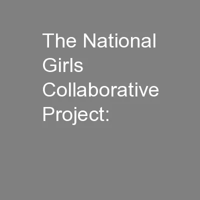 The National Girls Collaborative Project: