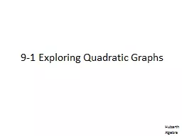 9-1 Exploring Quadratic Graphs