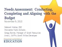 Needs Assessment: Conducting, Completing and Aligning with